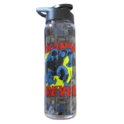 Garrafa de Plástico 650ml Pantera Negra Wakanda Forever Marvel Garrafa de Plastico Pantera Negra