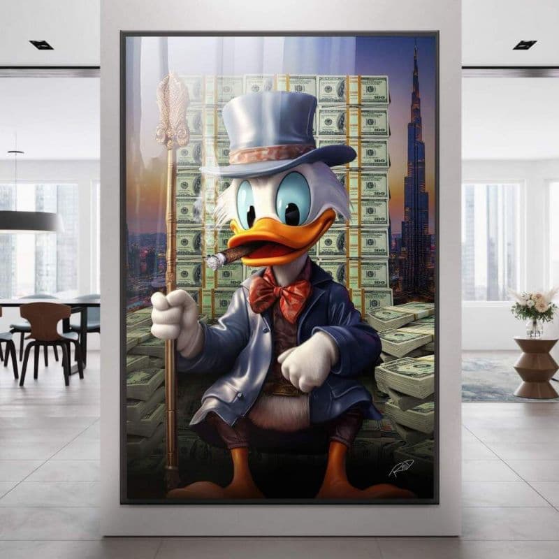 Quadro Decorativo Riqueza de Tio Patinhas 70x50cm