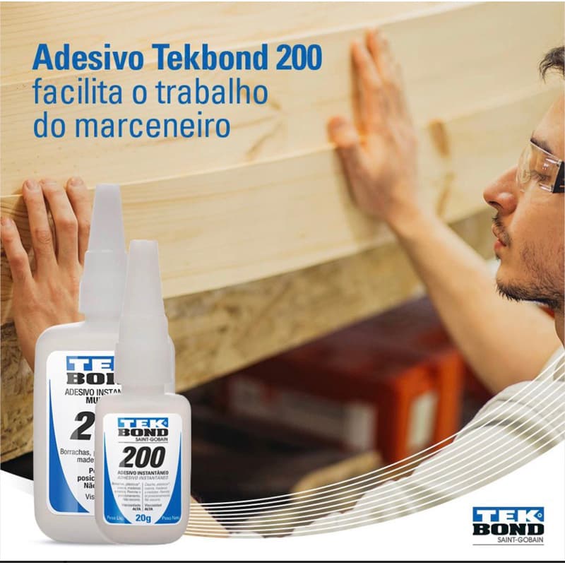 cola tek bond  200  instantânea 20 gramas