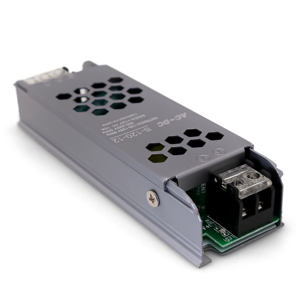 Fonte Chaveada Sim Capa preta Para Fita Led Cftv Som Automotivo 10a 12v 120w