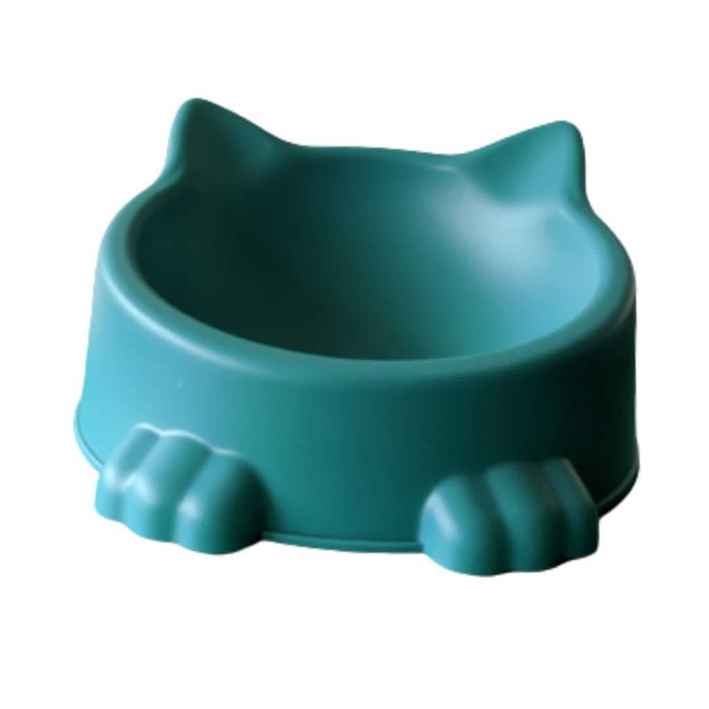 COMEDOURO e BEBEDOURO CARA DE GATO  200ML EM PLASTICO RESISTENTE COM BASE ANTIDERRAPANTE PARA GATO  PET