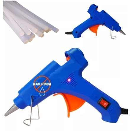Pistola de Cola Quente Profissional Para Artesanato e Reparos 30w Bivolt 220v e 110v