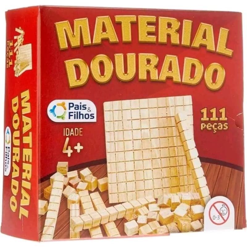 Material Dourado do Aluno com 111 Peças Desperta Concentração Material Didático Para Crianças