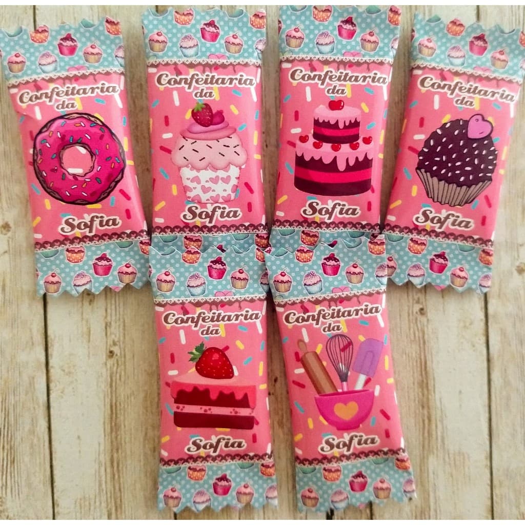 50 balas personalizadas para festa infantil Lembrancinhas Confeitaria