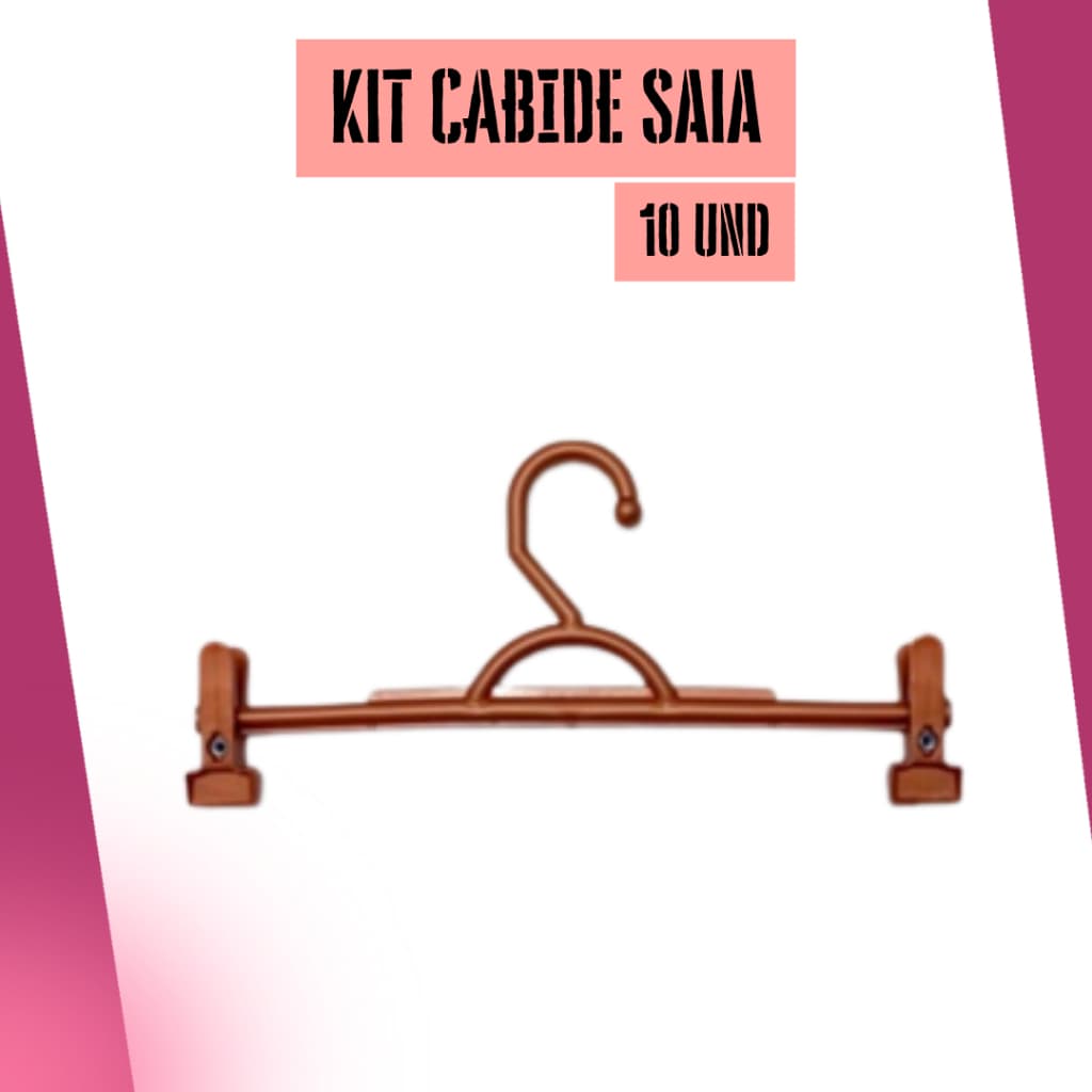 Cabide Acrílico Rose Gold Para Saia e Calças 10 Unidades