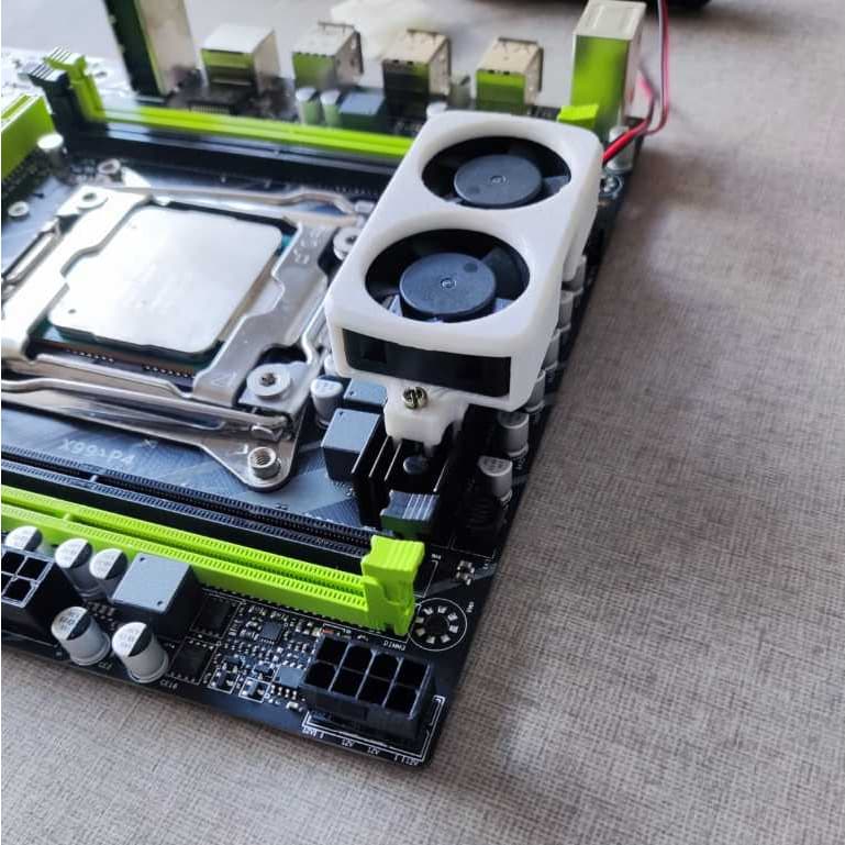 Cooler VRM Suporte de Dissipação Ativa com 2 Fans para Placa Mãe X99