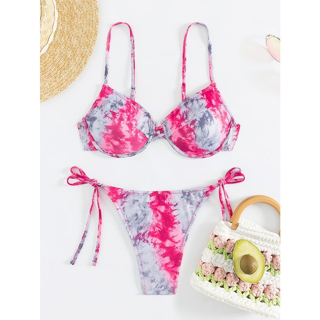 Biquíni Tie Dye DIY Feminino Moda Praia Verão 2024 XX231