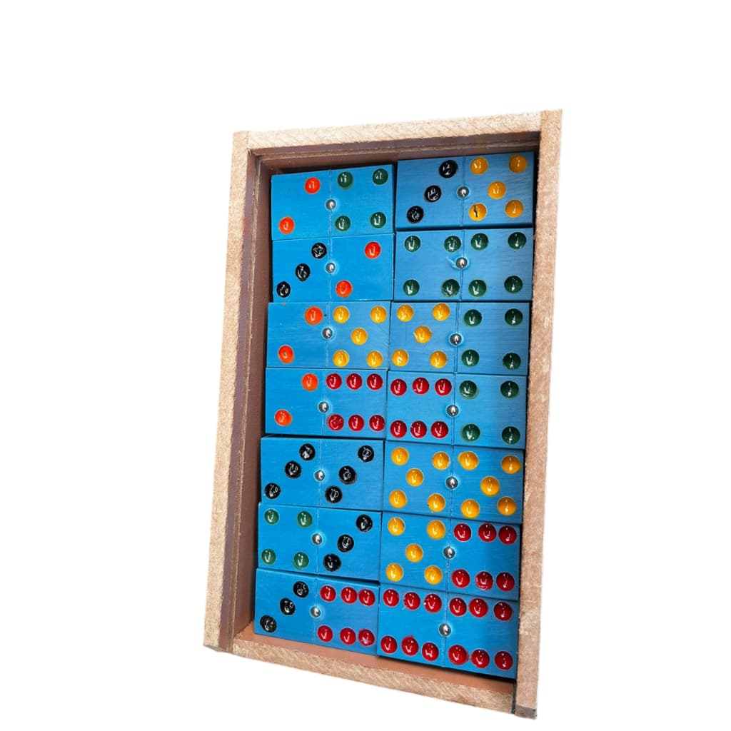 domino pvc caixa completa durável Dominó Azul de PVC "grosso" com esfera