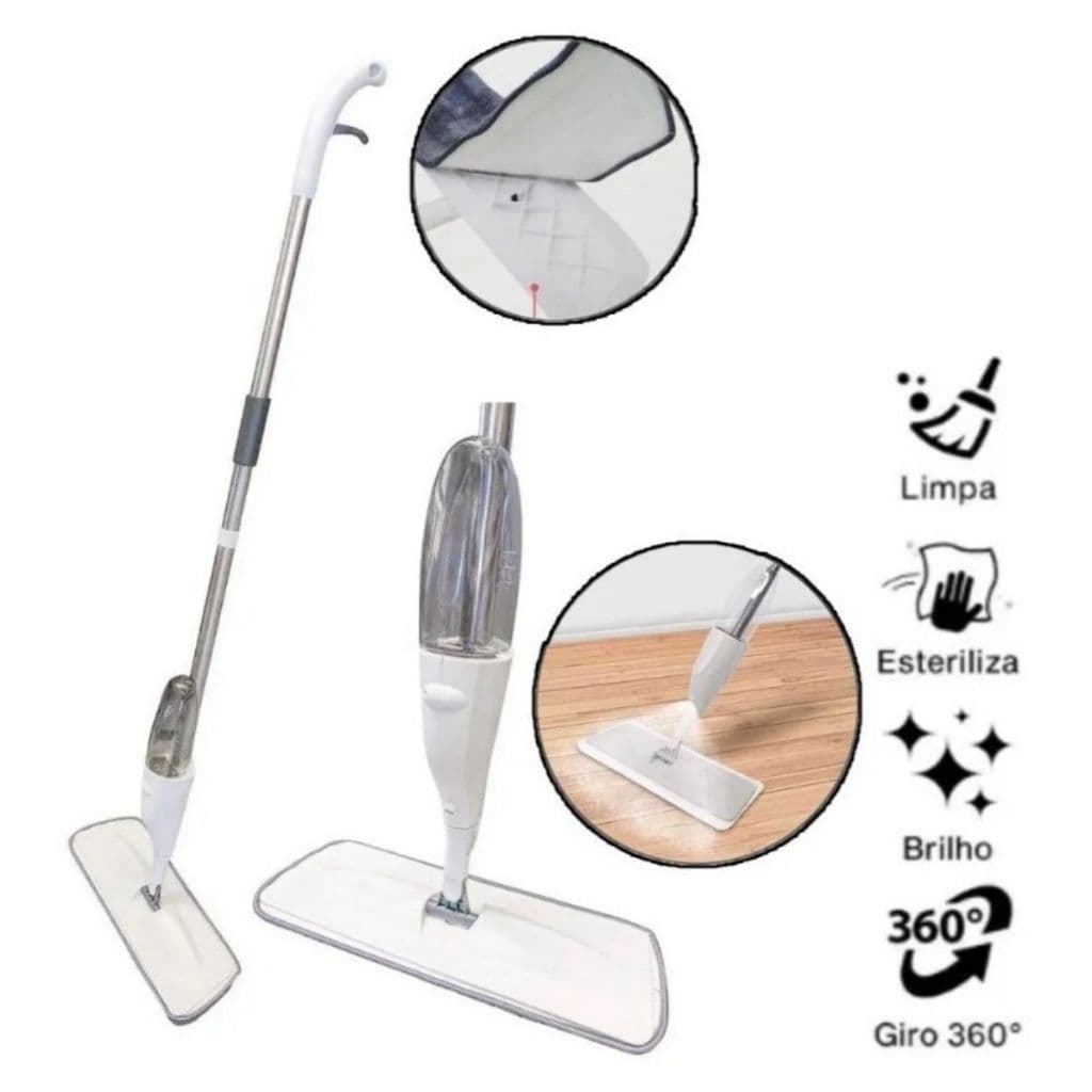 Mop Spray Com Reservatório Borrifador Esfregão Prático Envio Rápido