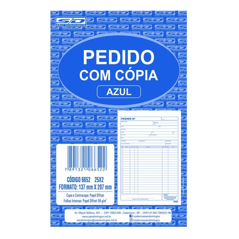 Pedido com cópia 25x2 - 137x207mm - São Domingos