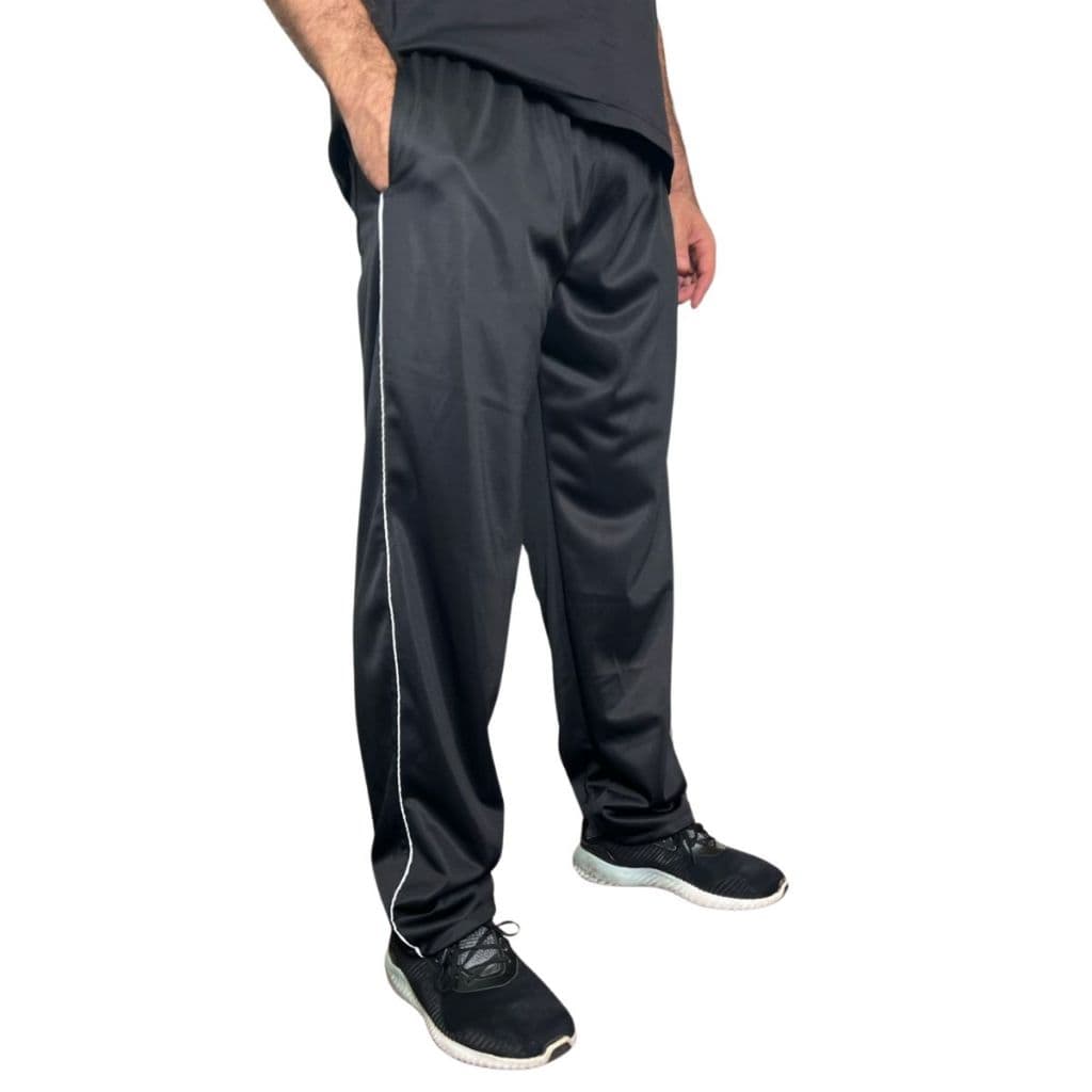 Calça Masculina Esportiva de Helanca Agasalho Academia Flanelado c/Elástico e Bolso Laterais Chimpa