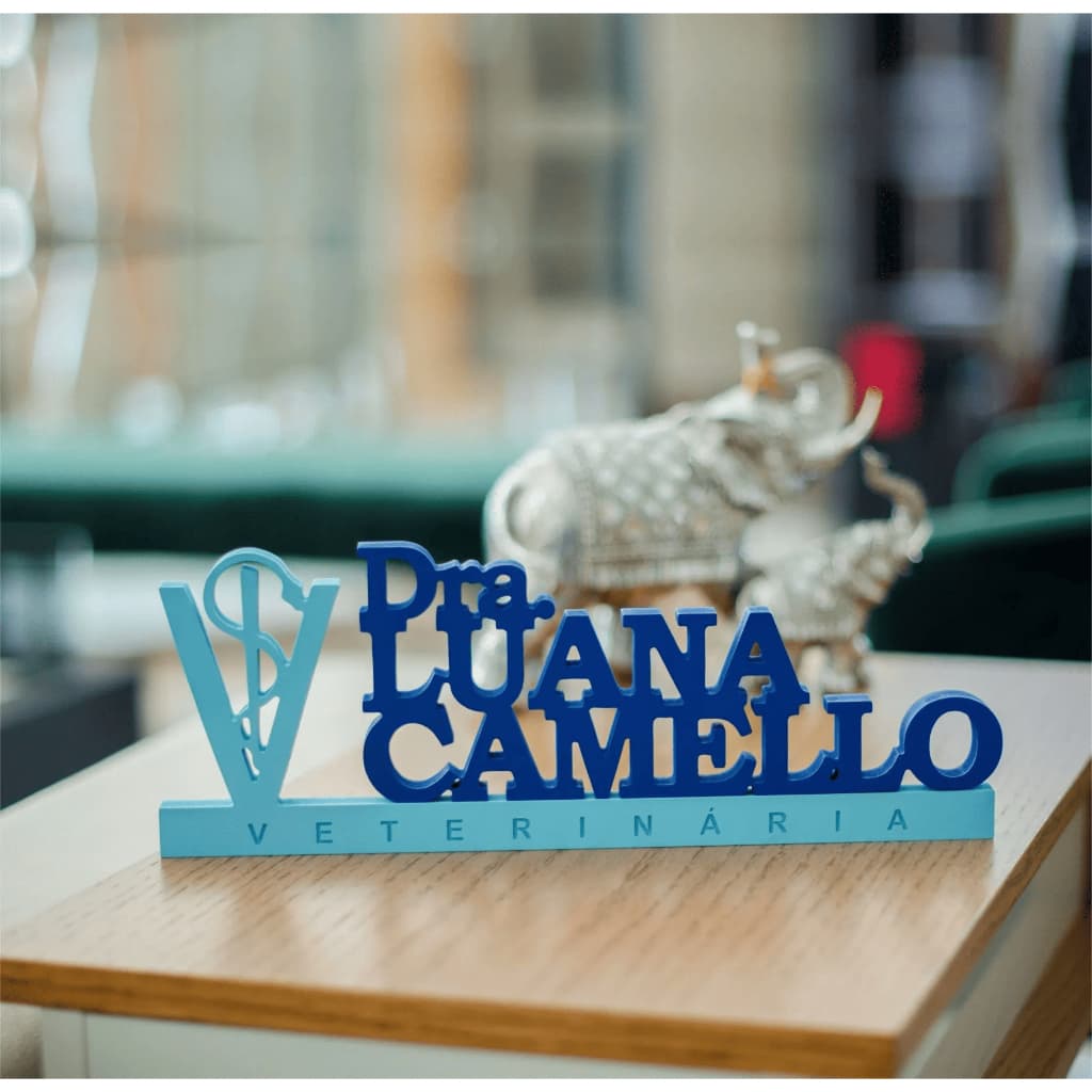 Presente Medicina Veterinária Placa Personalizada Com Nome