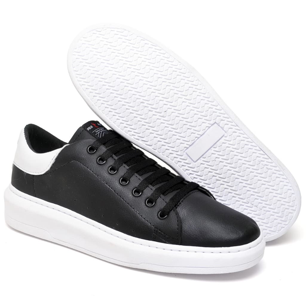 Tenis Casual Dia a Dia Trabalho Masculino Moda Branco/Preto 34 ao 44