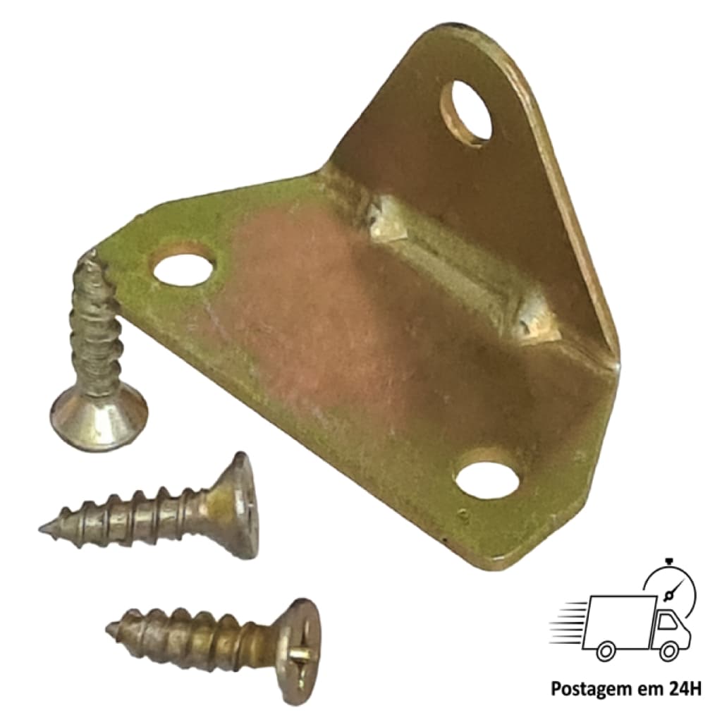 Cantoneira União 3 Furos Bicromatizada incluso Parafusos 4,0 x 16mm