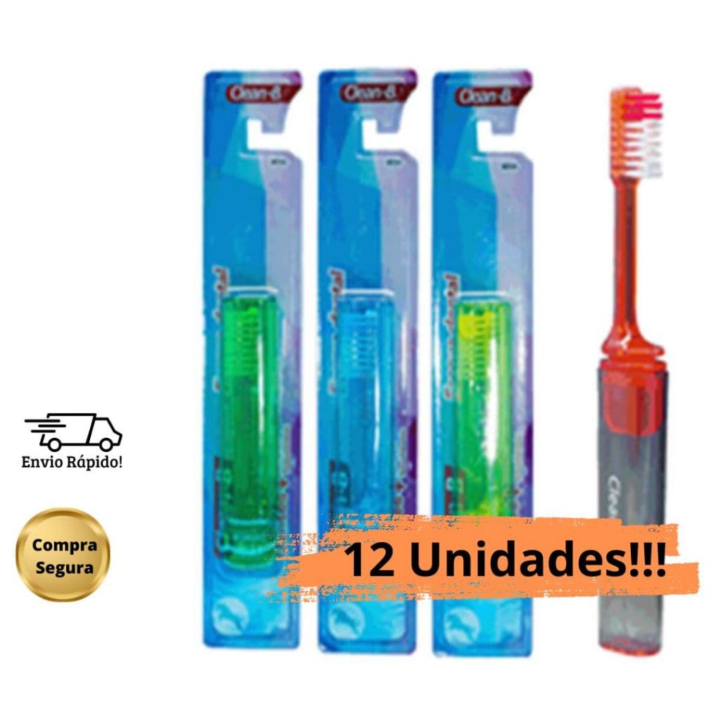 Escova de Dente Dental Para Viagem - 12 unidades