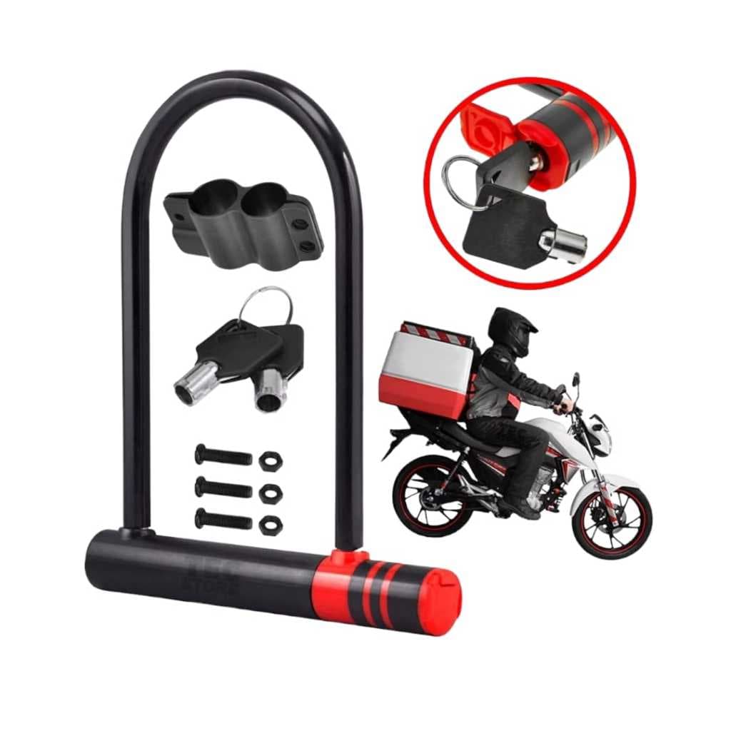 Cadeado Trava Anti-furto Em U Para Motos, Bicicletas ...