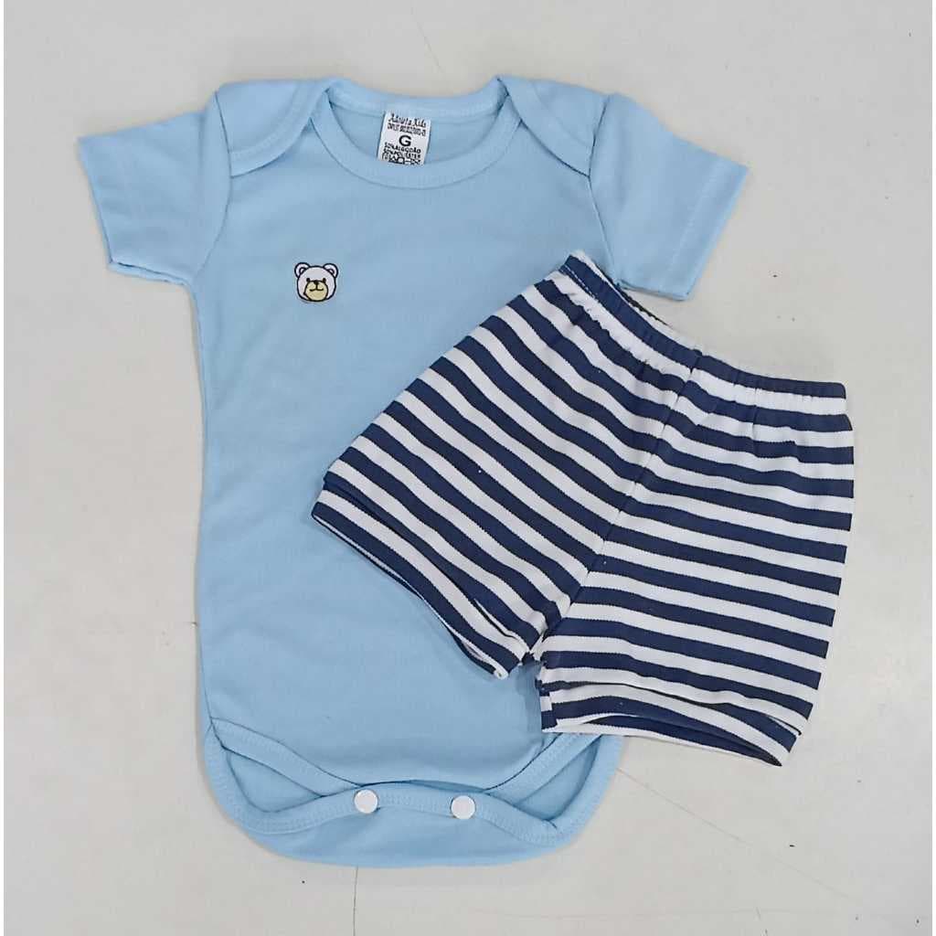 Conjunto body e shots para bebê