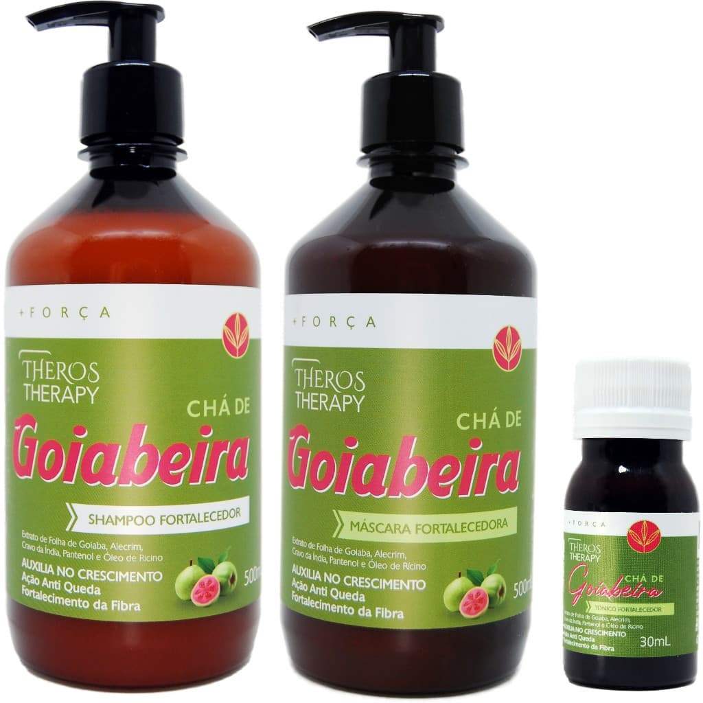 Kit Chá Goiabeira theros therapy fortificante capilar Crescimento Capilar e antiqueda extrato Vita C