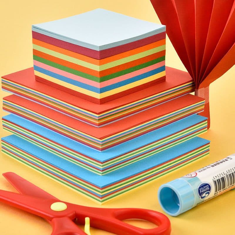 Kit com 50-200-300 folhas Papel dobrado colorido