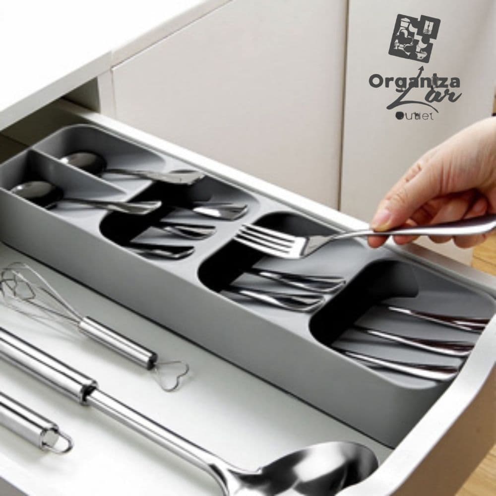Organizador Separador Porta Talheres Cozinha Organizadora de Gaveta Facas Colheres Garfos