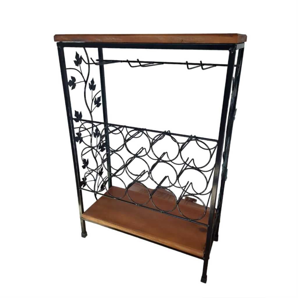 Adega rack bancada artesanato rustico porta vinho garrafa garrafeiro suporte madeiradireto fabrica