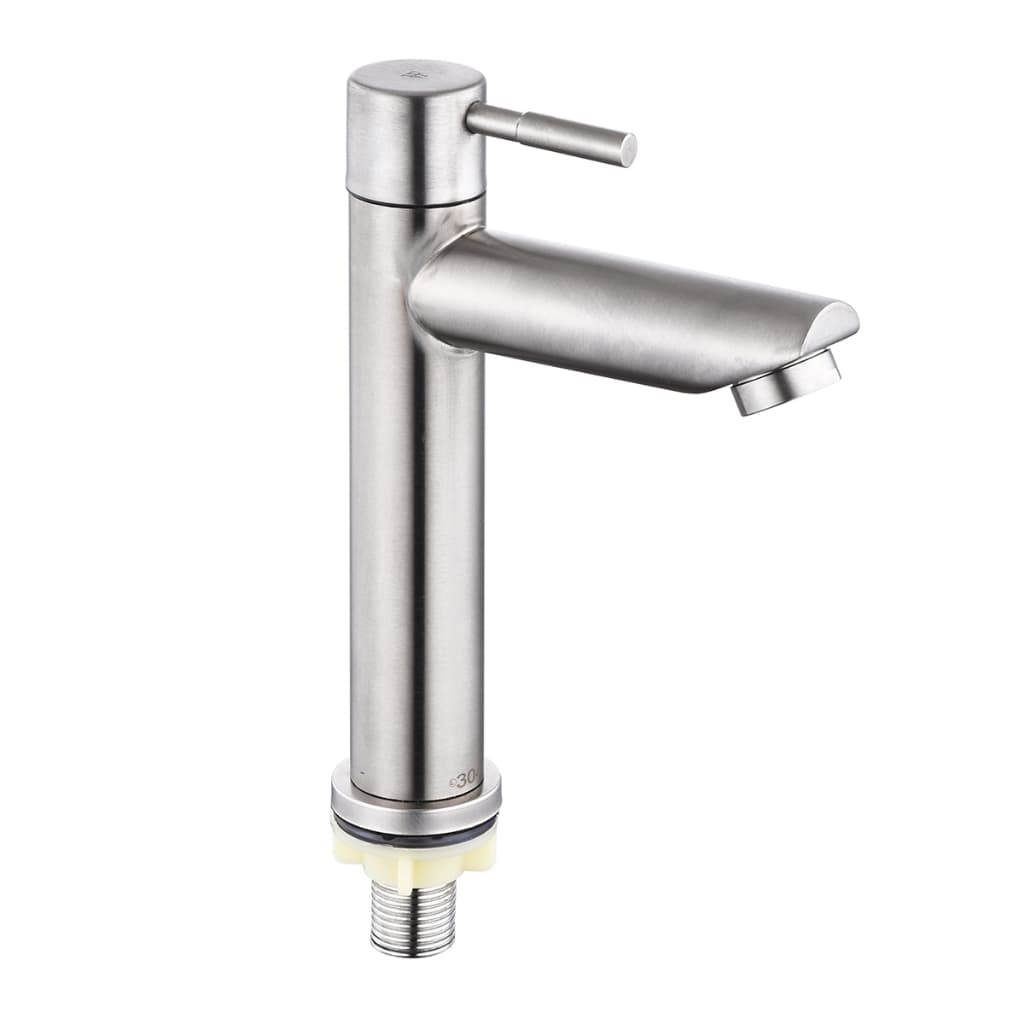 Torneira Banheiro Inox Premium Bancada Moderna Prata