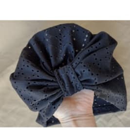 Touca / Turbante Feminina Umbanda Candomblé de Malha de Lesie Preto