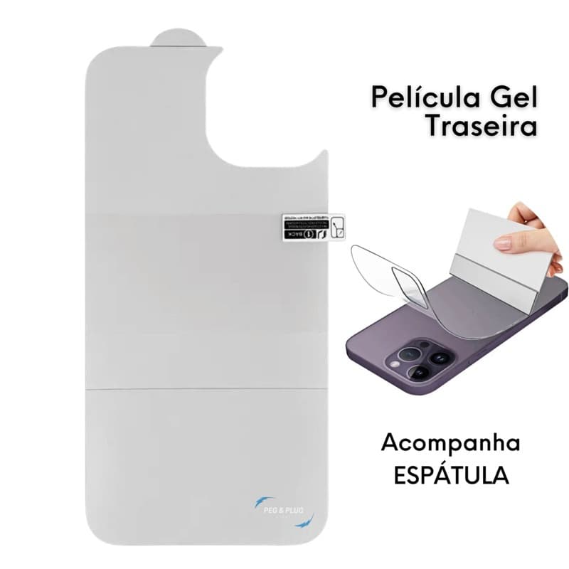 Super Película Flexível Hidrogel Traseira p/ IPhone XR 11 11 12 13 14 15 PRO MAX Frete Gratis