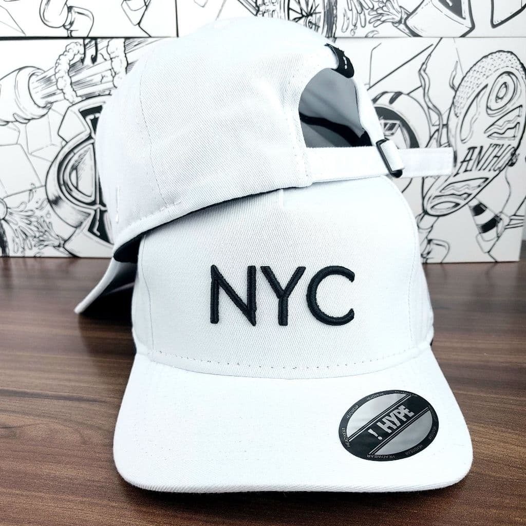 Boné Aba Curva NYC Bordado Trucker Original New York NY Fitão Strapback De Marca Premium Bne Básico