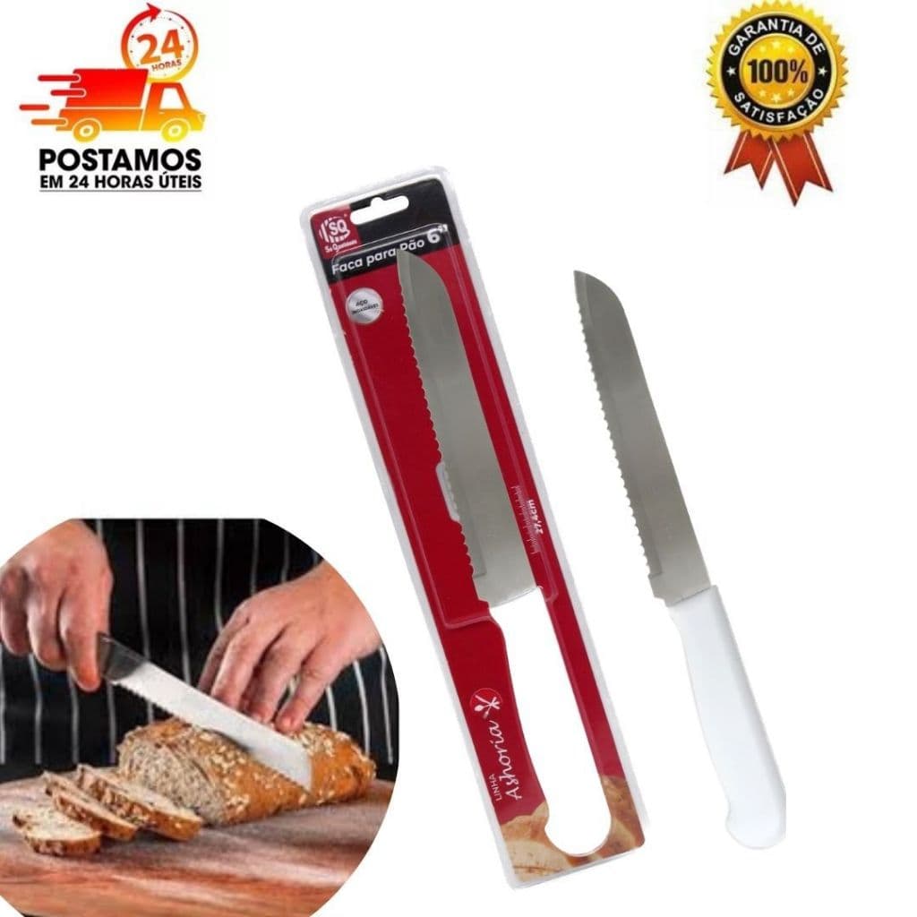 Faca de Pão Profissional de 6 Polegadas