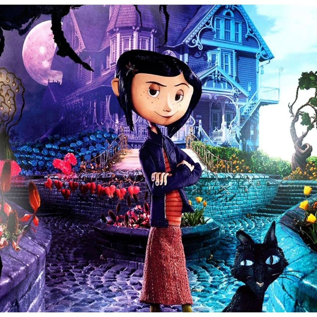 Painel festa decorativo aniversario Caroline Coraline