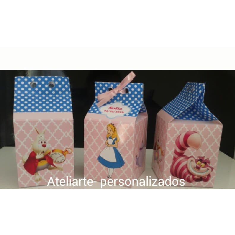 CAIXA MILK PERSONALIZADA ALICE NO PAIS DAS MARAVILHAS