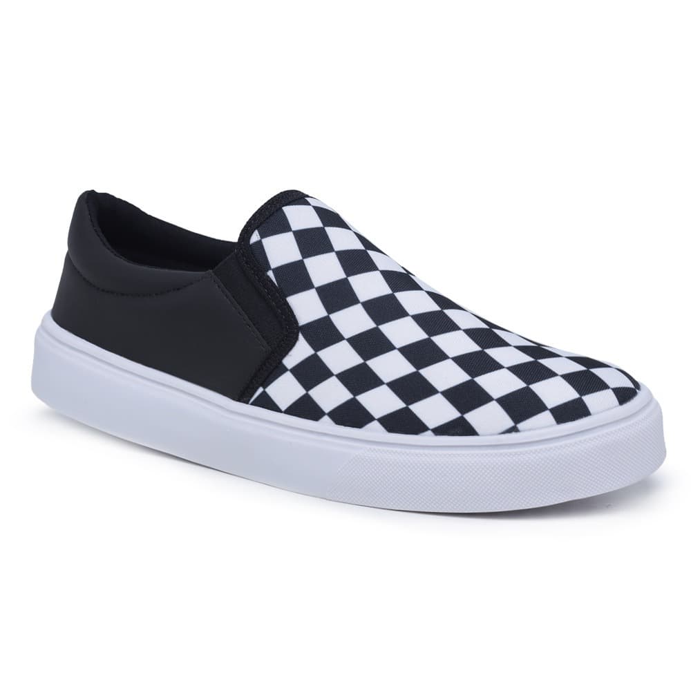 Tênis Sapatênis Sapatilha Feminino Slip On Xadrez Casual Confortável Envio Imediato