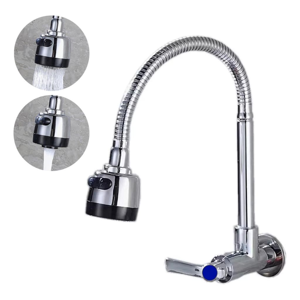 Torneira Cozinha CROMADA ABS PAREDE/BANCADA Resistente Luxuosa Design Premium