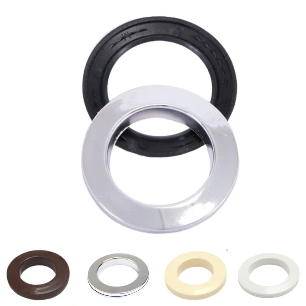 Ilhós Redondo Cromado para Cortina - Kit com 12 unidades 19mm/28mm