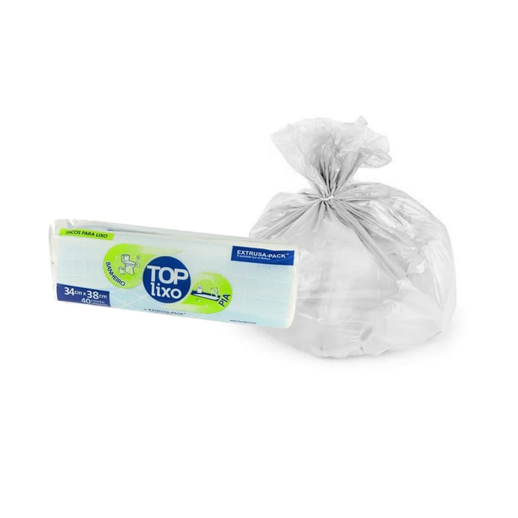 Saco de Lixo Reforçado Branco Tamanhos 10, 15, 30, 50 e 100 litros