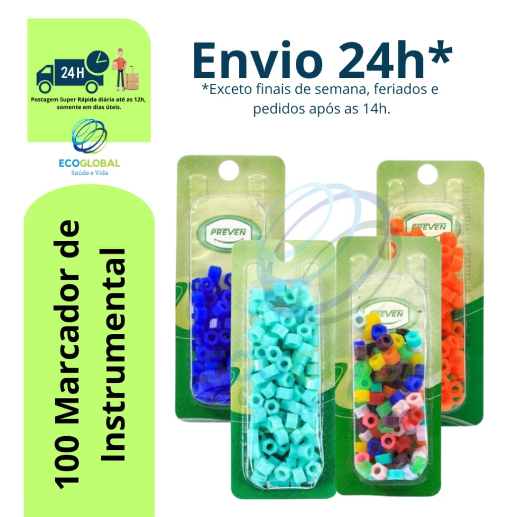 Marcador de Instrumentos Silicone Sextavado c/100 Codificador Preven