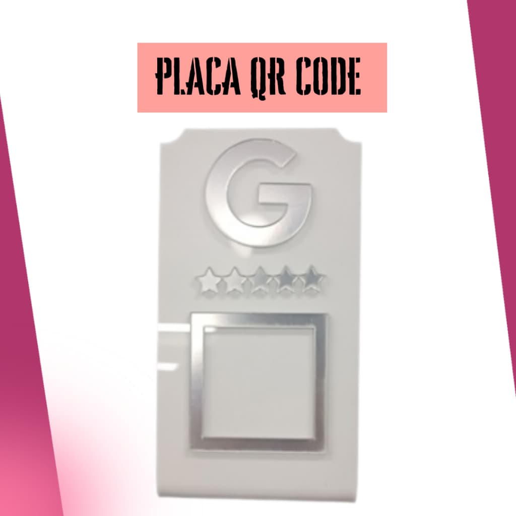 Placa Display Qr Code Google