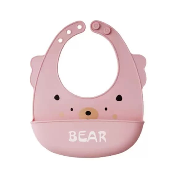 Babador de Silicone Neopan Com Bolso Cata Migalhas Bear