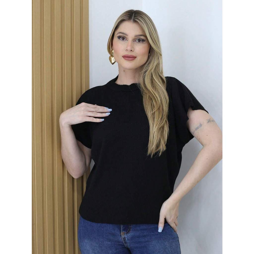 Blusa Feminina Manga Morcego Tricot modal