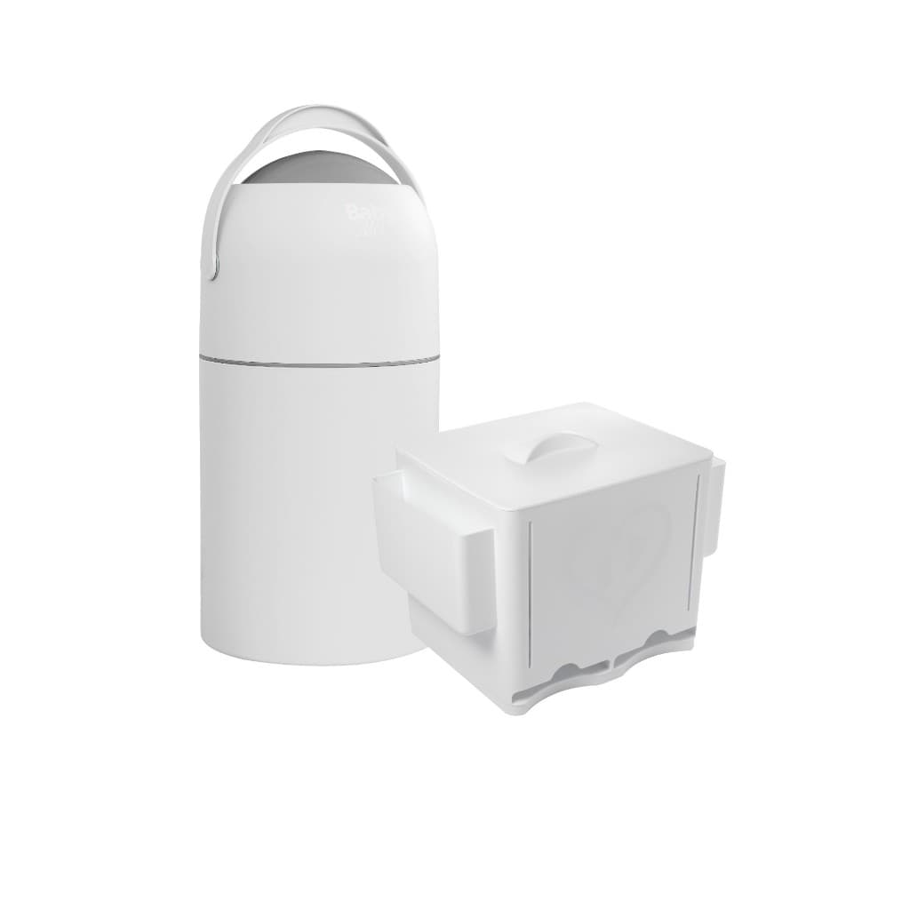 Kit Lixeira Antiodor Para Fraldas, Quarto do Bebê + Organizador Porta Fraldas 3 em 1