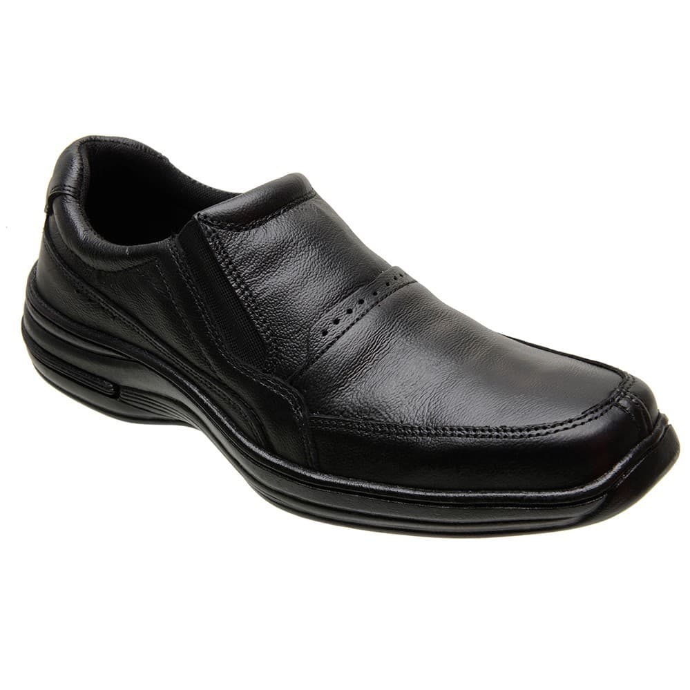 Sapato social masculino em couto e detalhe de elástico lateral 5010