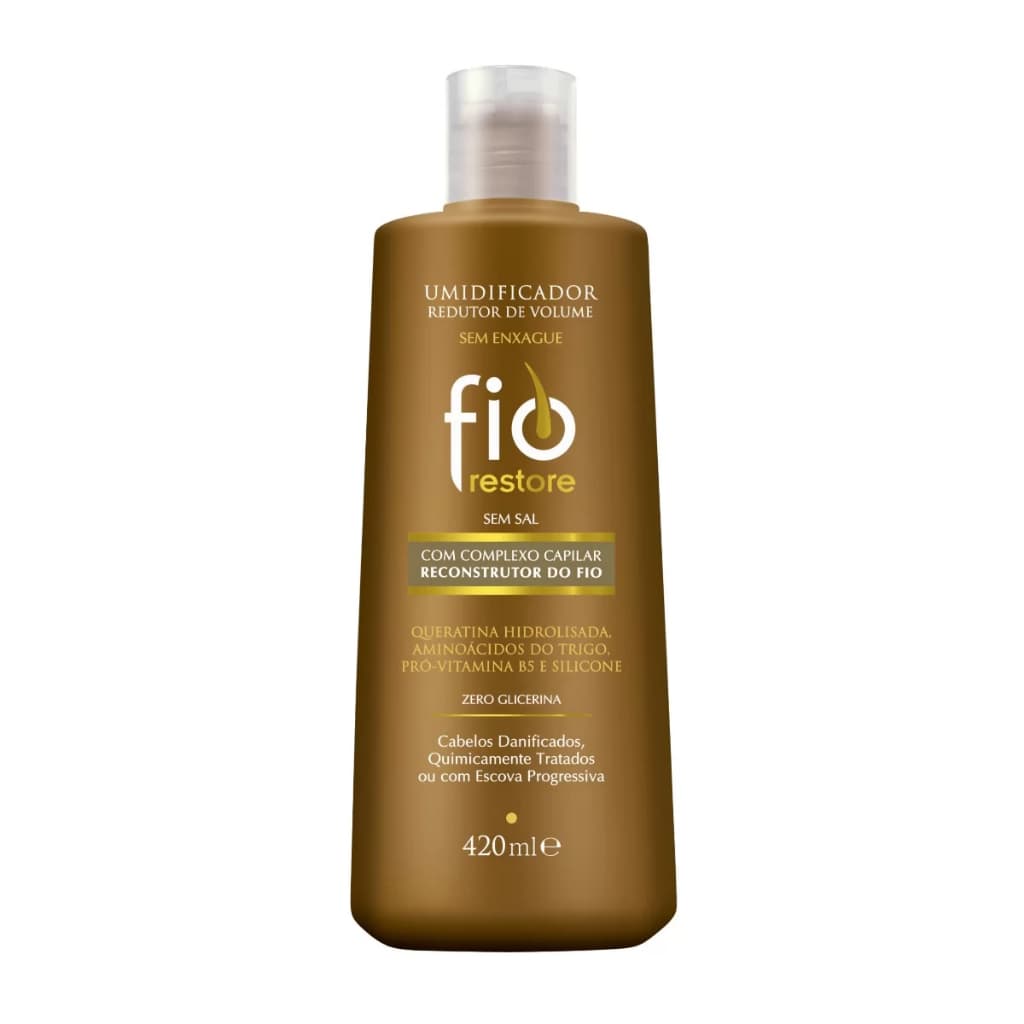 Umidificador Fio Restore Redutor de Volume Enriquecido com Queratina 420ml