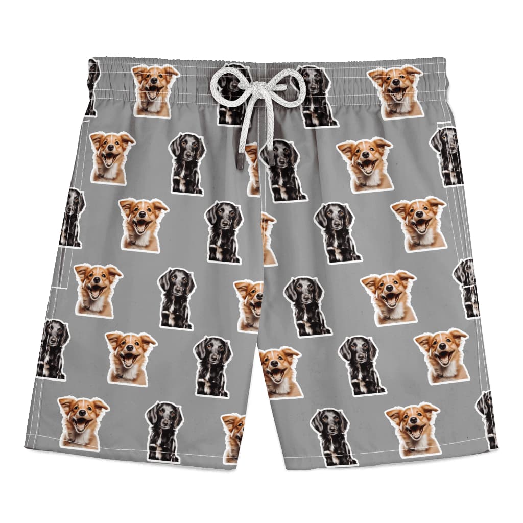 Short personalizado com foto dos Pet Cachorro, Gato e Pássaros Animais Animal print