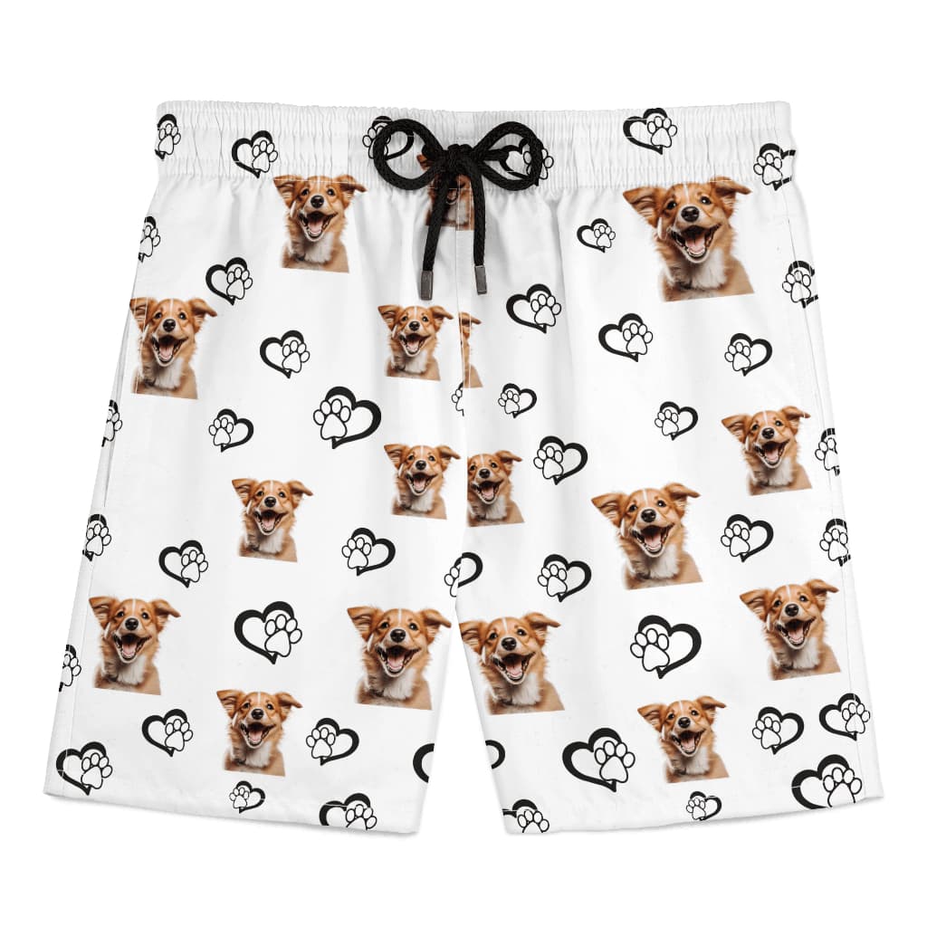 Short Personalizado com Foto Pets Animais Cachorros, Gatos e Passaros Animal Print