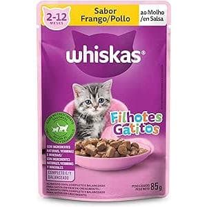 whiskas Ração Úmida Para Gatos Whiskas Sachê Frango Ao Molho Filhotes 85G