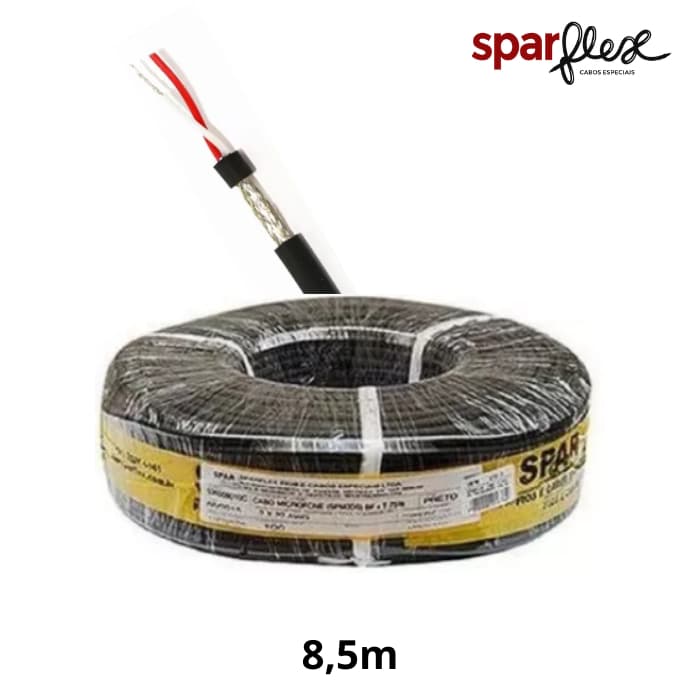 Cabo Microfone Sparflex SPM30S 2 X 22 - 8,5 Metros (P)