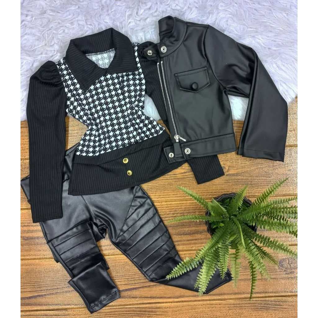 Conjunto de menina infantil - Conjunto xadrez mini diva blogueirinha 1 A 10 anos Lançamento