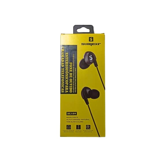 Fone de ouvido Intra Auricular Sumexr SEJ-B4 c/ fio Multicolor 1.2m