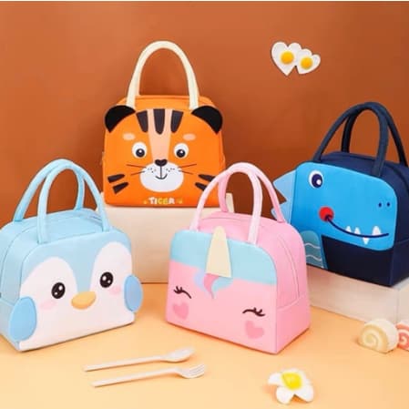 Bolsa Térmica Infantil Lancheira Escolar Marmita C/ Alça Estampas Animais